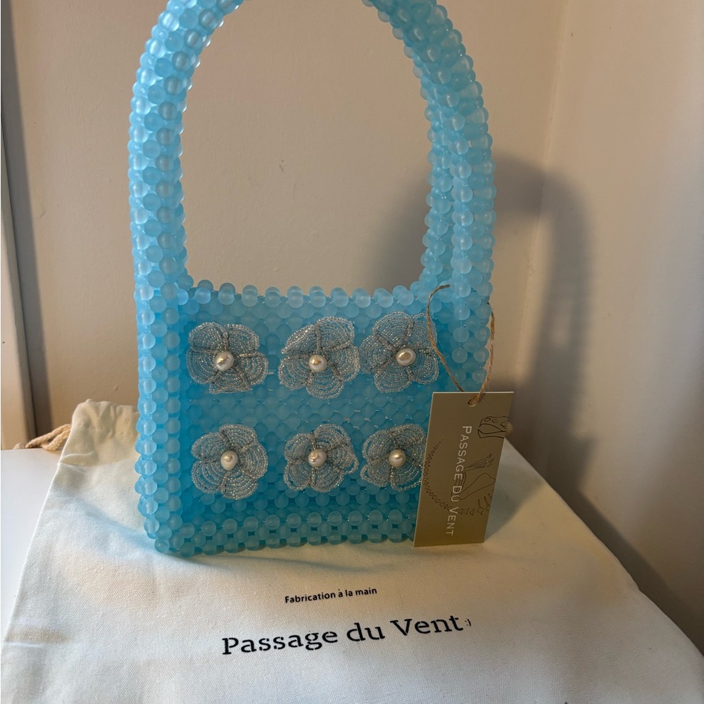 New Passage du vent Beaded Floral Clutch - Picture 2 of 9